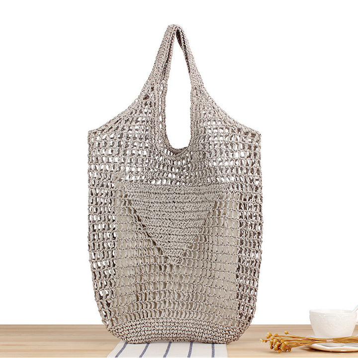Hand-knotted net tote bag Bowlift
