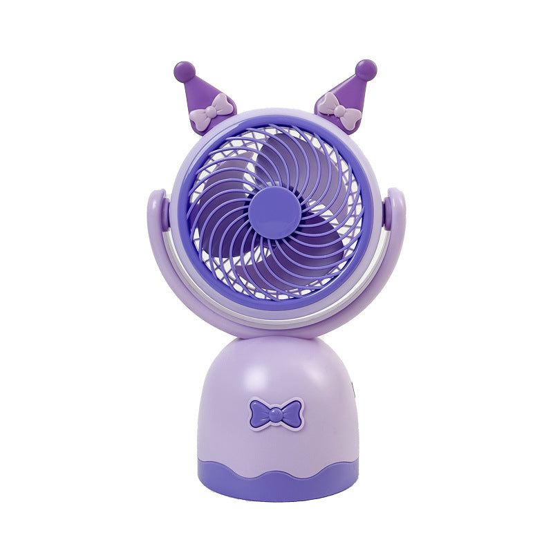 Ladies Portable Hand Fan with Cute Cat Ear Design Bowlift
