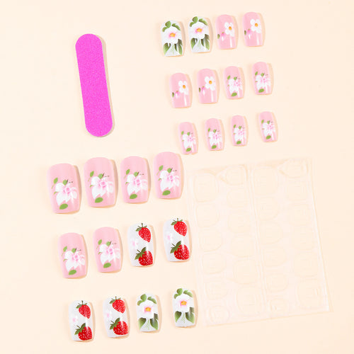 Strawberry Floral Nail Art Set Bowlift