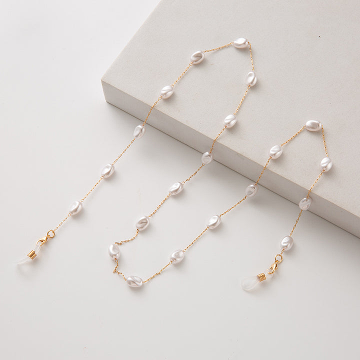 Pearl-Accented Eyewear Chain Bowlift