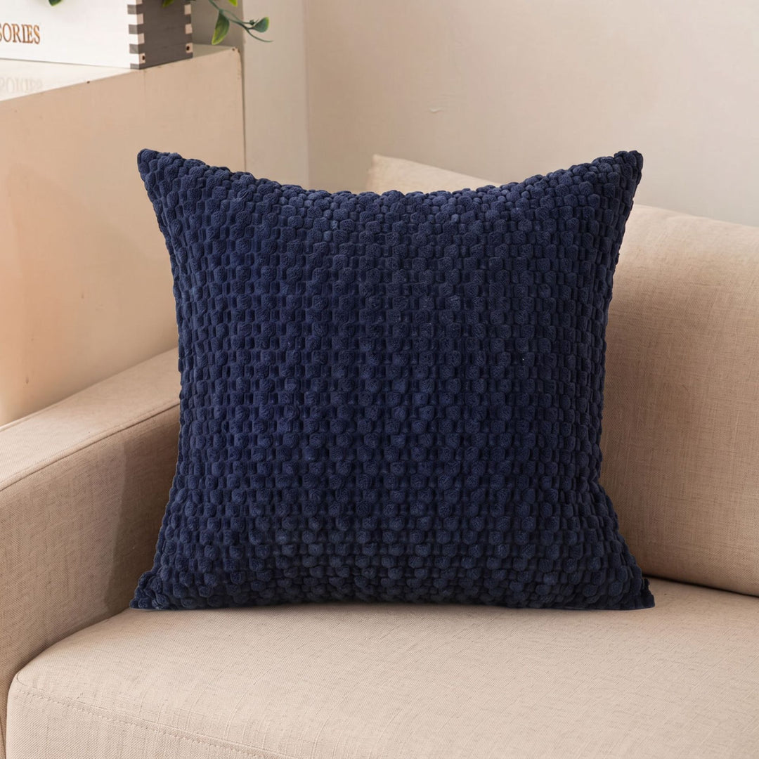 Decorative Plush Chunky Waffle Texture Throw Pillow Cover Bowlift