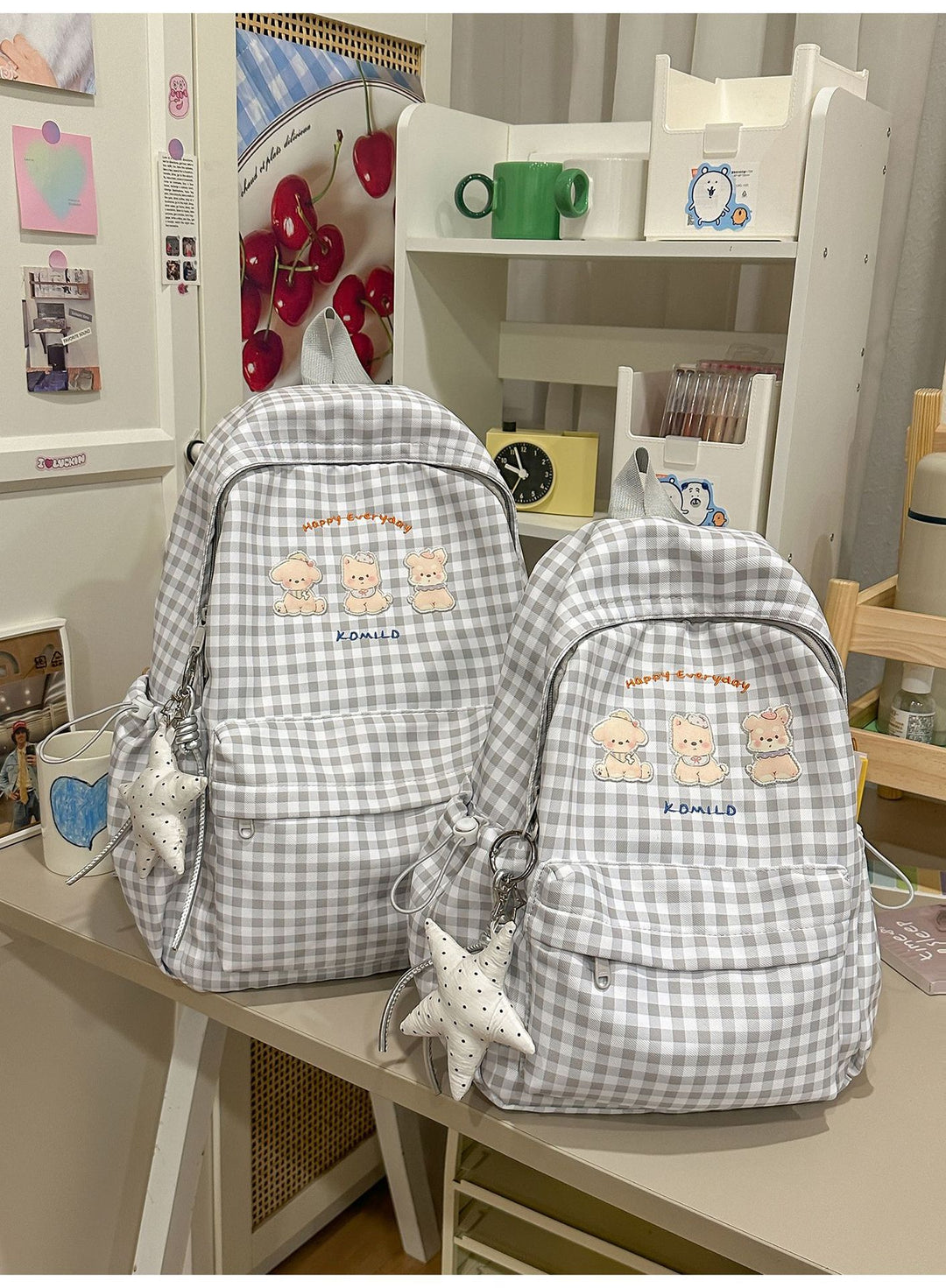 Cute Checkered Patterned Backpack
