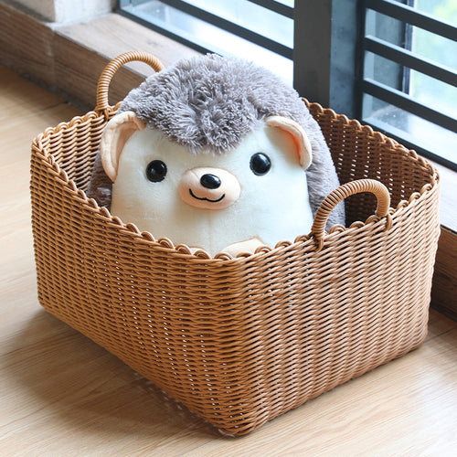 Unisex Braided Storage Basket with Practical Handle Bowlift