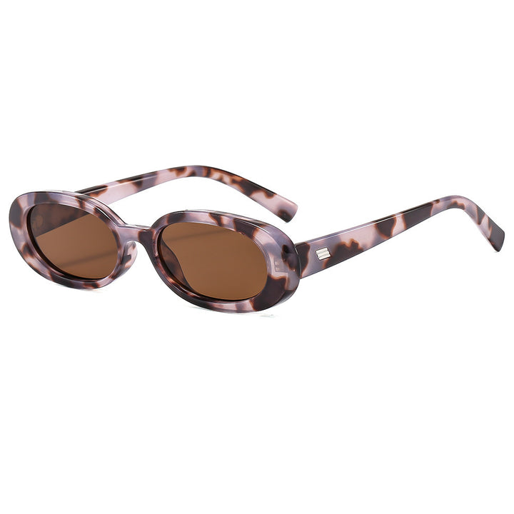 Women's fashionable sunglasses with oval frame and trendy lenses Bowlift