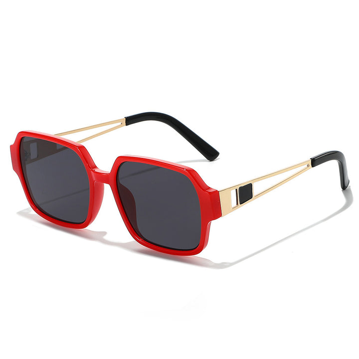 Chic Oversized Square Sunglasses with Decorative Accents Bowlift