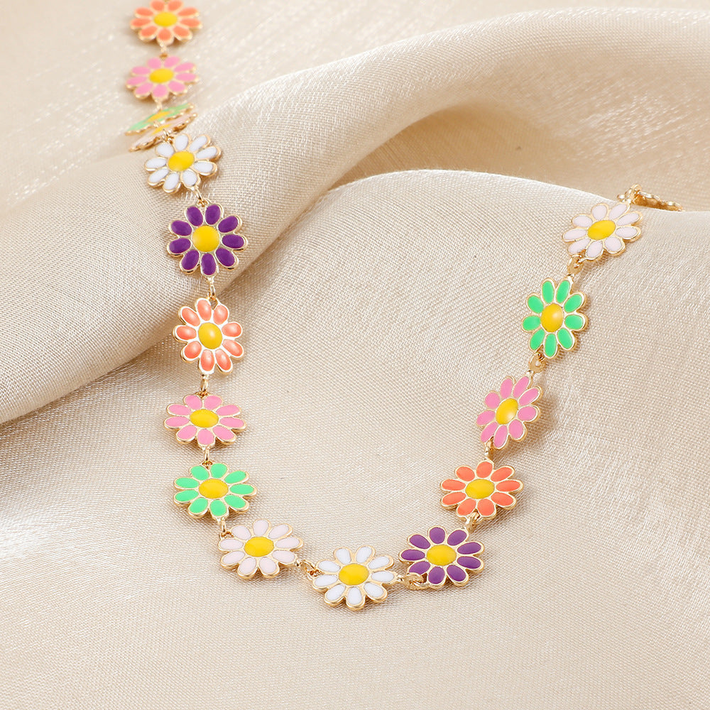 Floral Charm Statement Necklace Bowlift