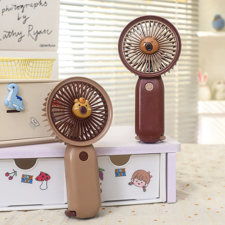 Women's Portable Hand Fan with Animal Design Bowlift