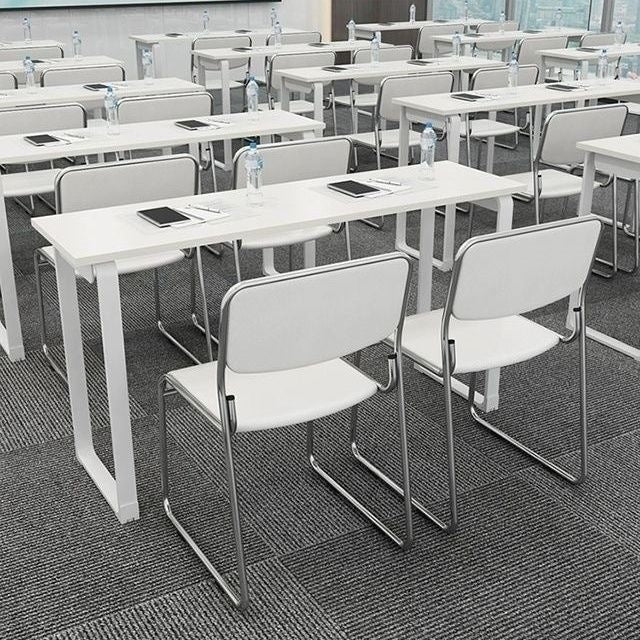 More modern conference table with integrated storage Bowlift