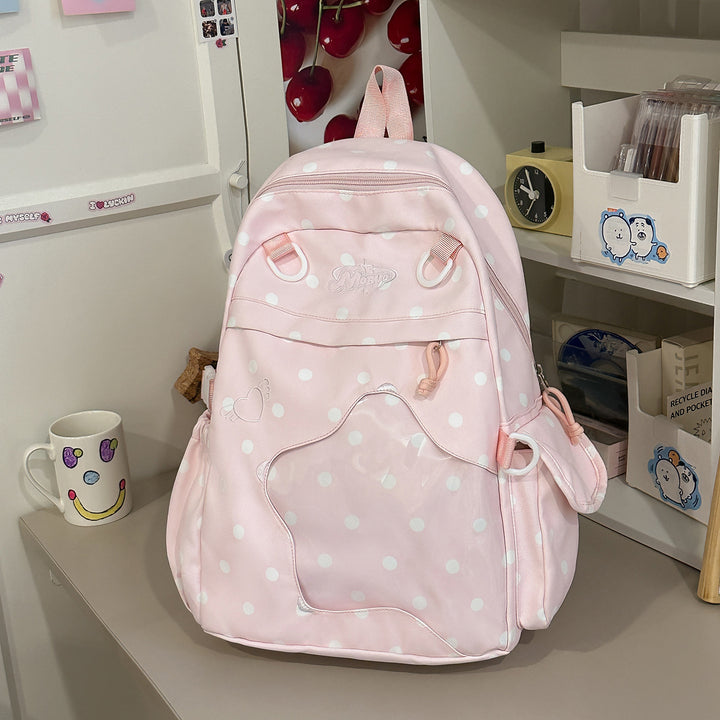 Stylish Polka Dot Backpack Bowlift 1791205375