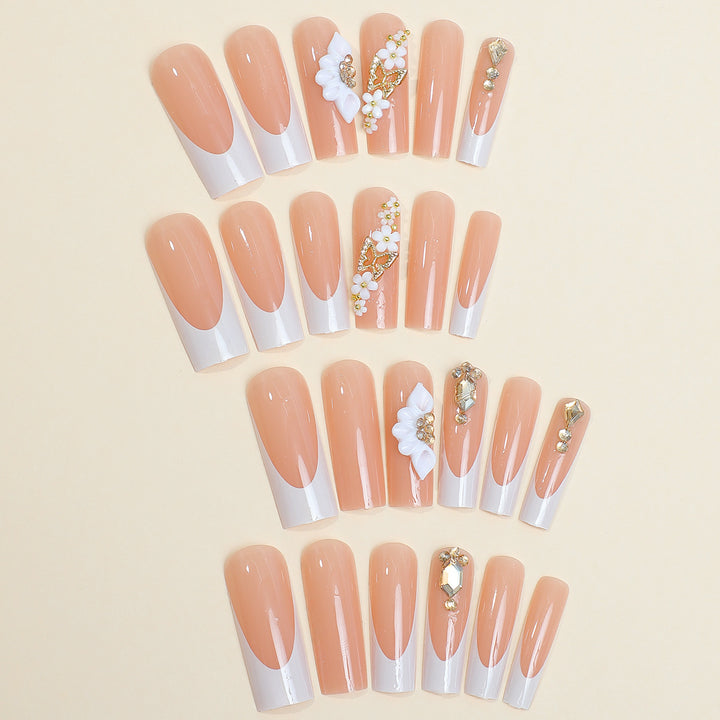 Elegant Decorative Press-On Nail Art Kit Bowlift