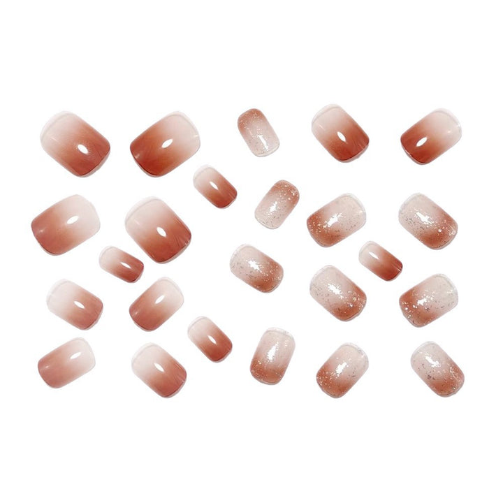 Art nails with delicate gradient colors and glitter effects Bowlift