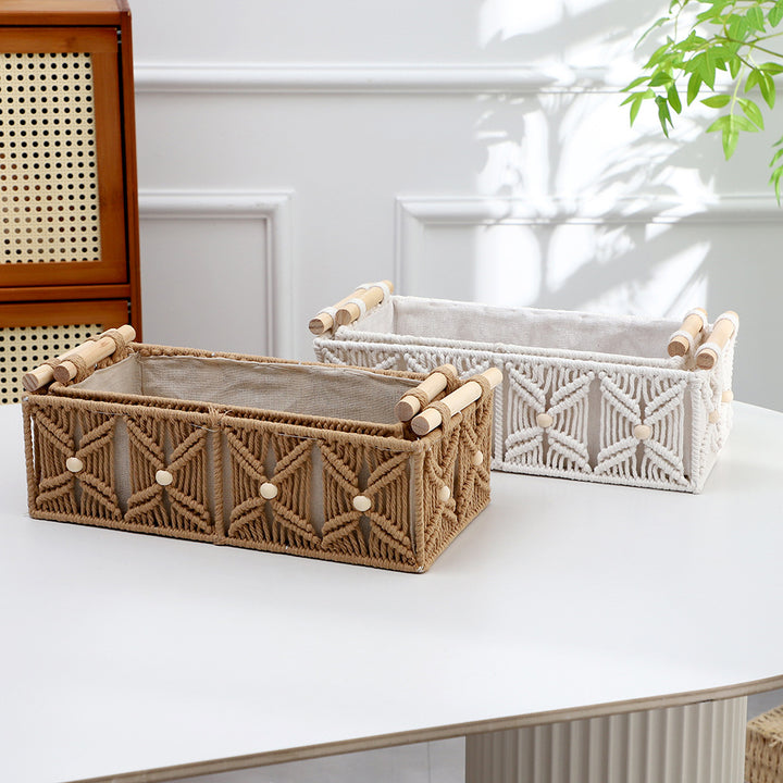 Decorative Macrame Storage Basket Bowlift