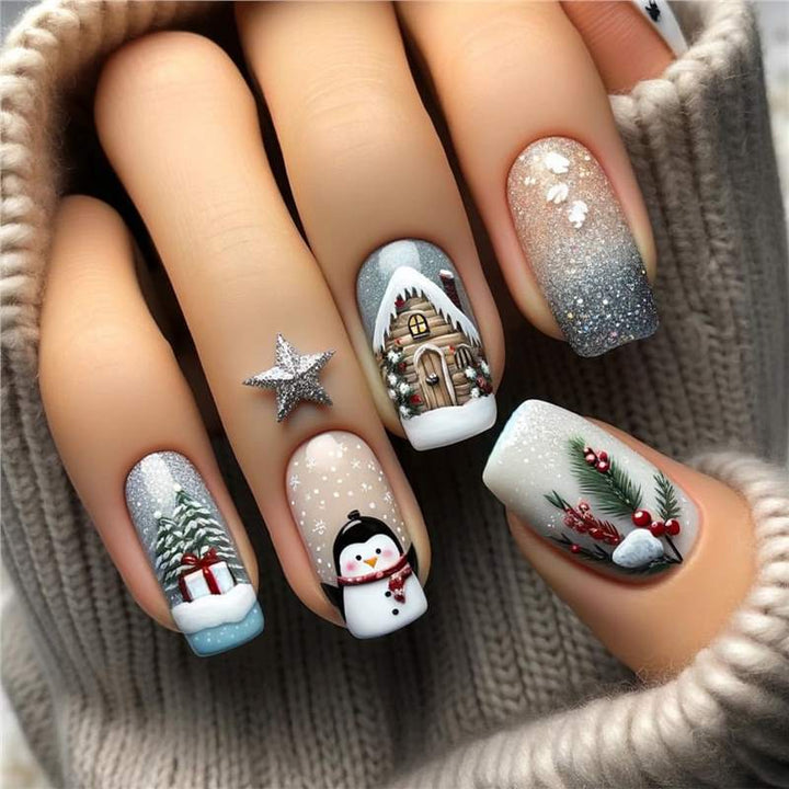 Festive Holiday Nail Art Bowlift
