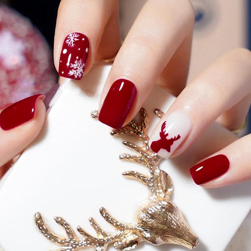 Artificial Christmas Art Nails Bowlift