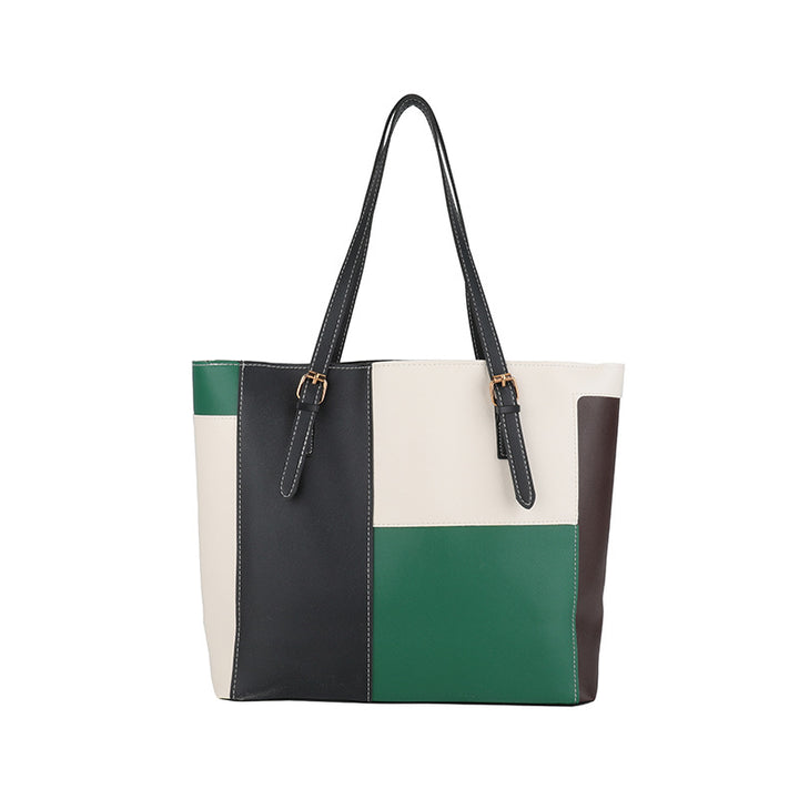 Stylish Color Block Tote Bag Bowlift