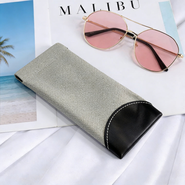 Luxurious Textured Leather Eyewear Case Bowlift