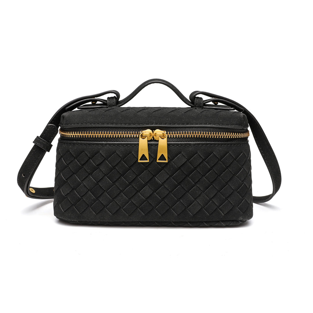 Textured Suede Crossbody Handbag Bowlift