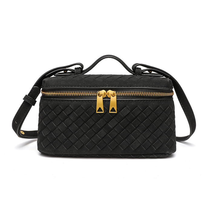 Textured Suede Crossbody Handbag Bowlift