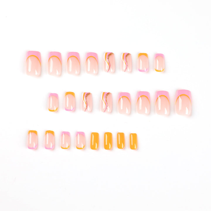 Artificial Nail Art with Trendy Gradient Bowlift