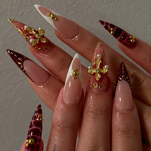Elegant Sculpted Nail Enhancements Bowlift