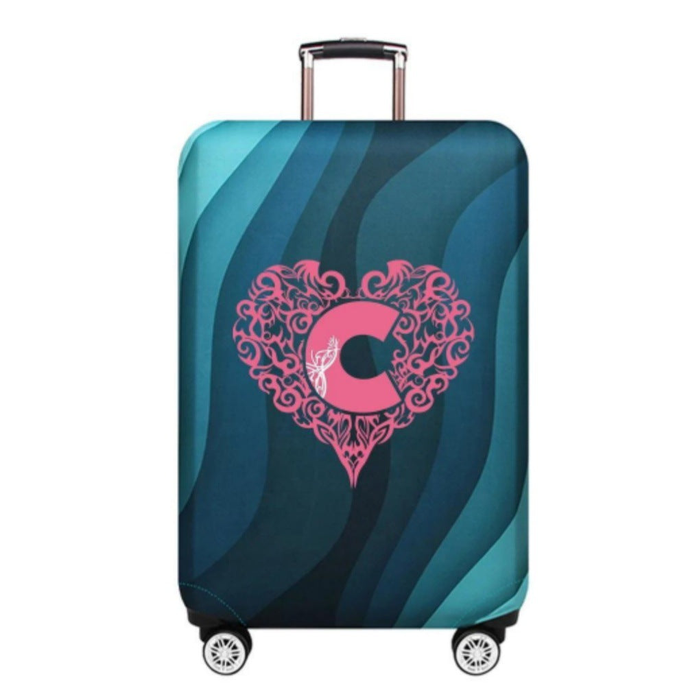Women's Hard Shell Suitcase with Playful Heart Design Bowlift