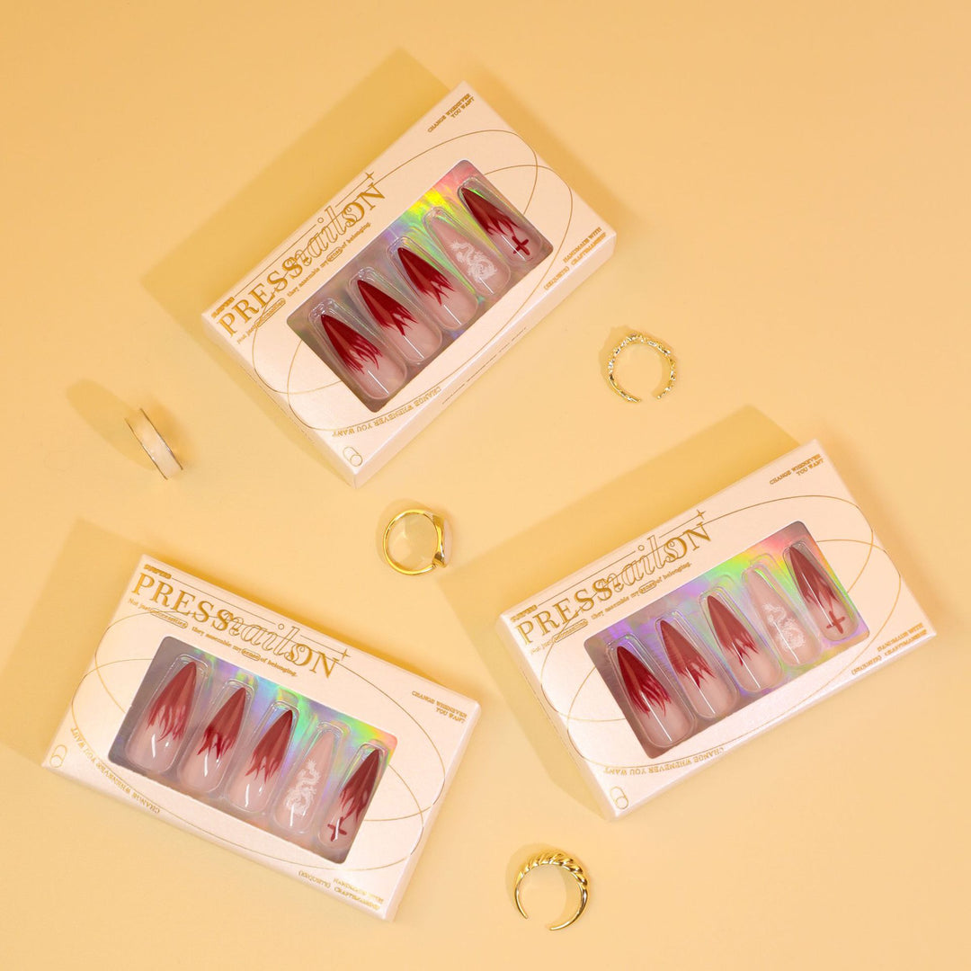 Artful Stiletto Nails with Creative Gradient and Cross-Section Design Bowlift