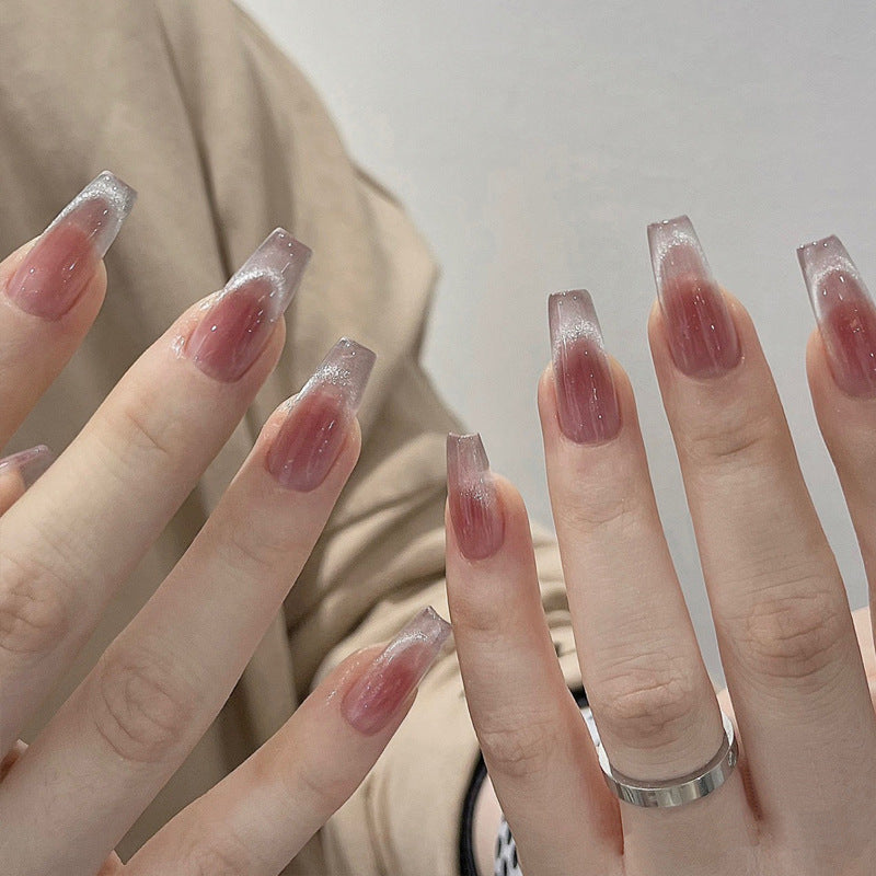 Elegant Coffin-Shaped Press-On Nails Set Bowlift