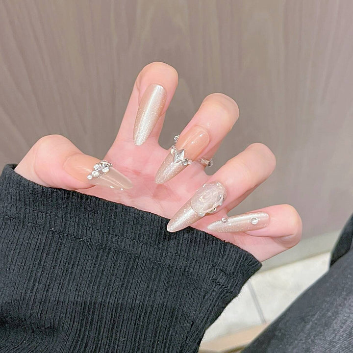 Luxury Decorative Press-On Nail Art Bowlift