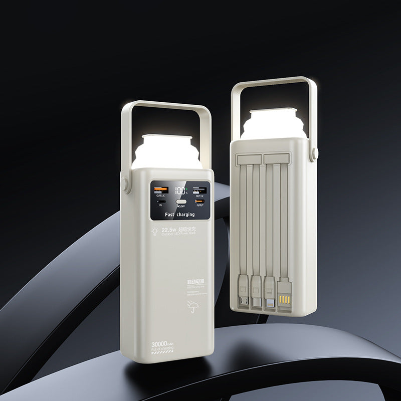 Portable power bank with LED lighting and fast charging function Bowlift