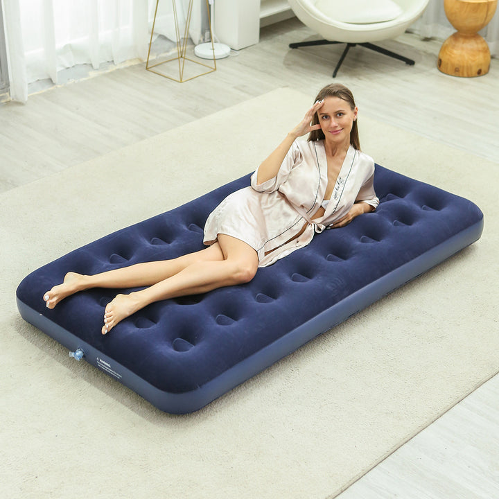 Ladies Inflatable Luxury Air Mattress with Soft Velours Surface Bowlift