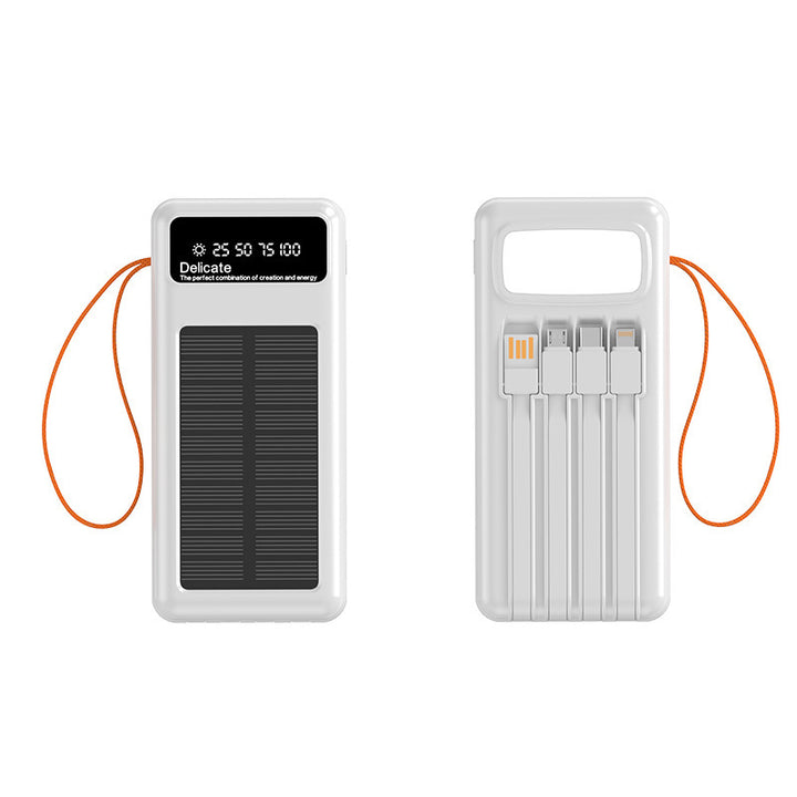 Multifunctional Solar Power Bank with Digital Charging Display Bowlift