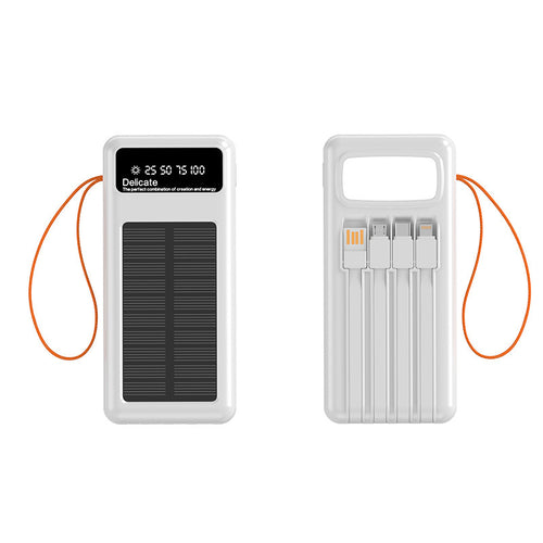 Multifunctional Solar Power Bank with Digital Charging Display Bowlift