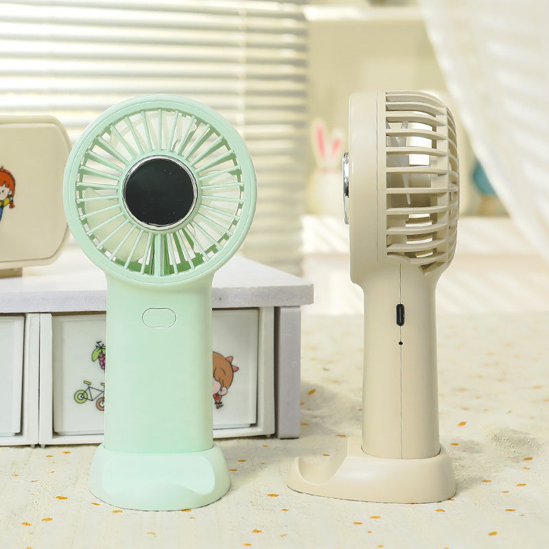 Women's Portable Hand Fan with Ergonomic Handle and USB Charging Function Bowlift