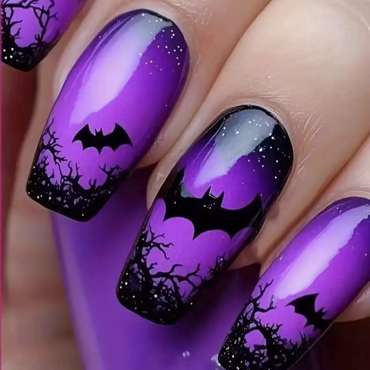 Acrylic nail set with Halloween motif Bowlift
