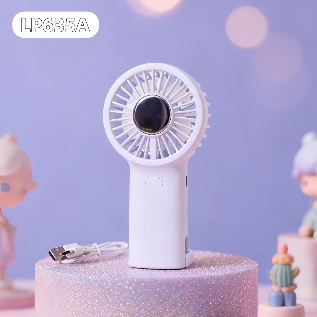 Ladies portable USB hand fan with hair protection function Bowlift