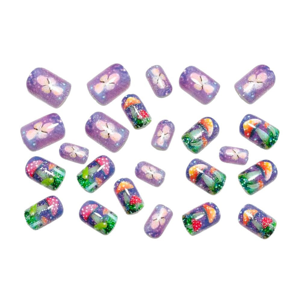 Artificial Nails in Playful Mushroom Design Bowlift