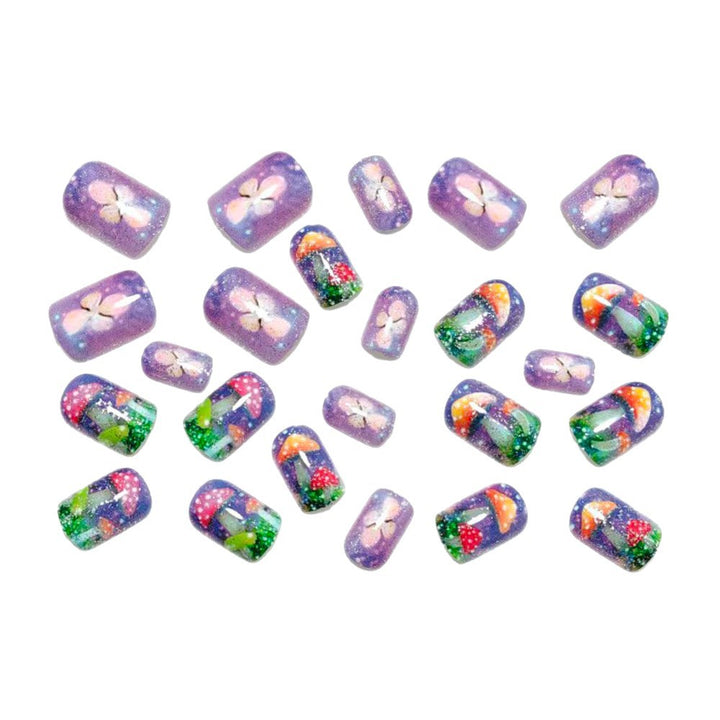 Artificial Nails in Playful Mushroom Design Bowlift