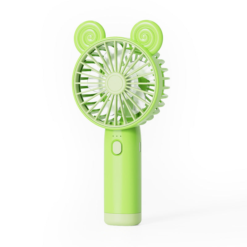 Women's Portable Cat Ears Handheld Fan Bowlift