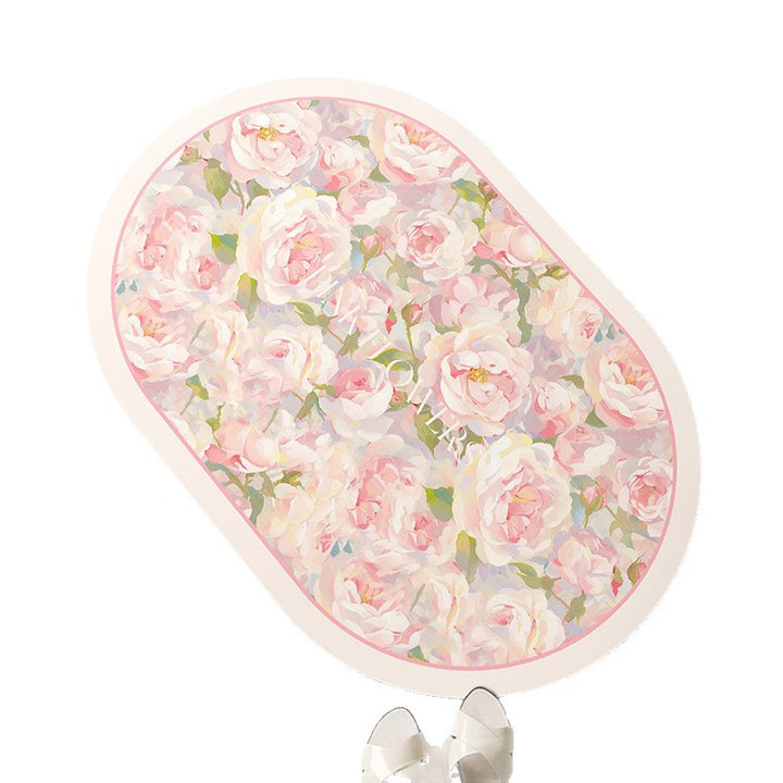 Decorative Floral Bath Mat Bowlift