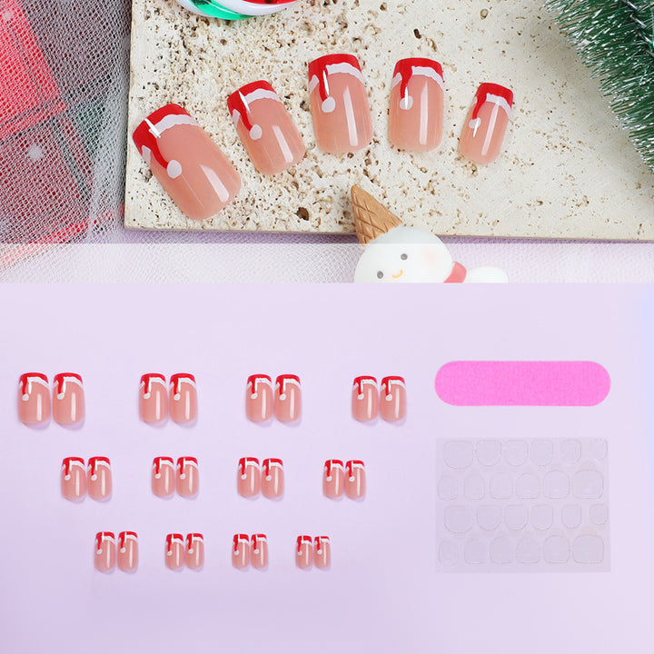 Festive Press-On Nail Set Bowlift