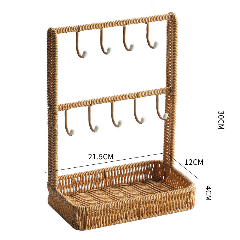 Unisex Versatile Storage Basket with Hooks Bowlift