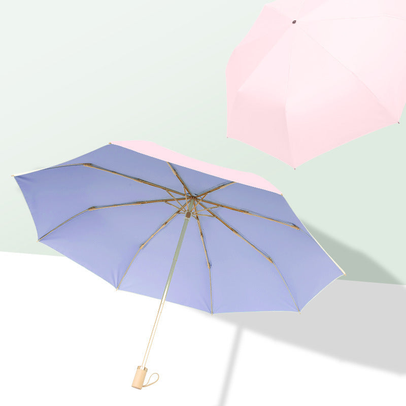 Women Foldable UV Protection Umbrella with Sturdy Frame Bowlift
