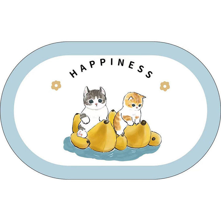 Cute Cat-Themed Plush Bath Mat