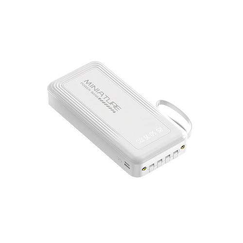 Compact power bank with integrated cables and digital charging display Bowlift