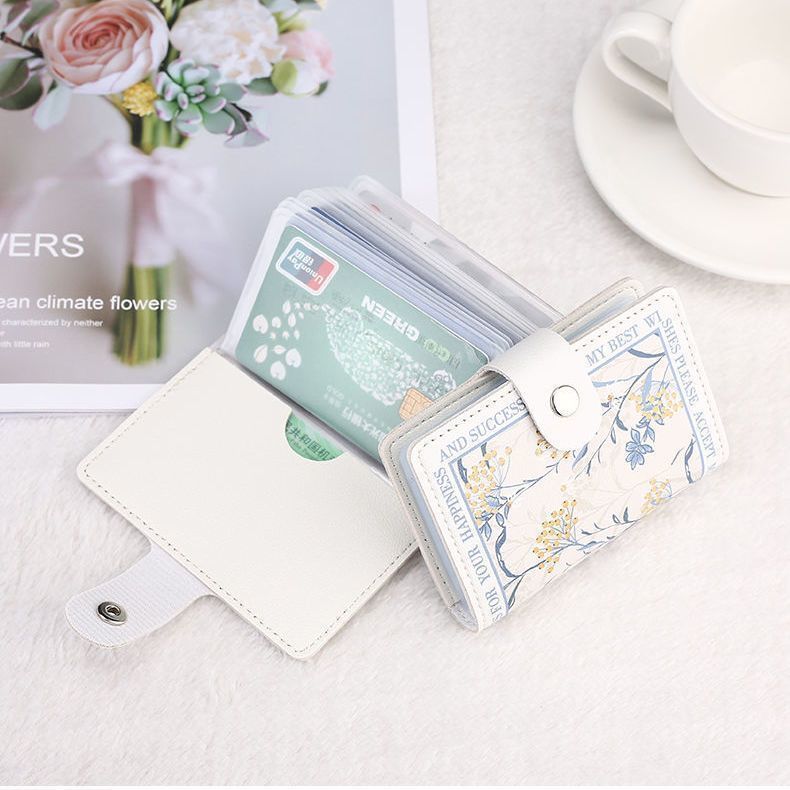 Elegant Rose Print Wallet Bowlift