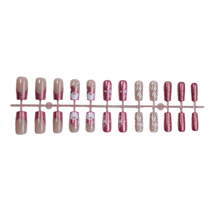 Creative nail art set with festive glitter and Christmas designs Bowlift