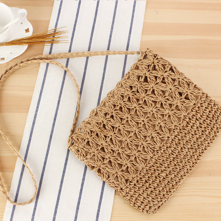 Hand-knotted shoulder bag with floral details Bowlift