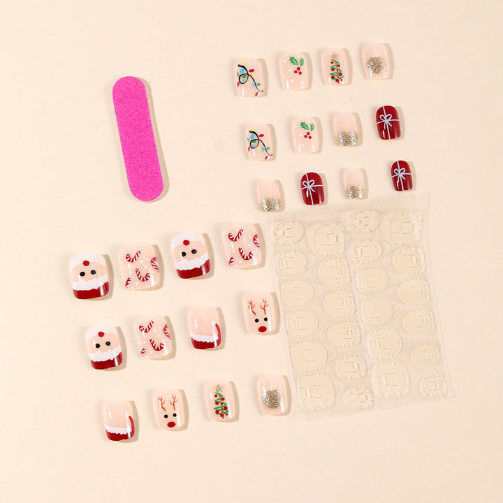 Festive Holiday-Themed 3D Nail Art Bowlift
