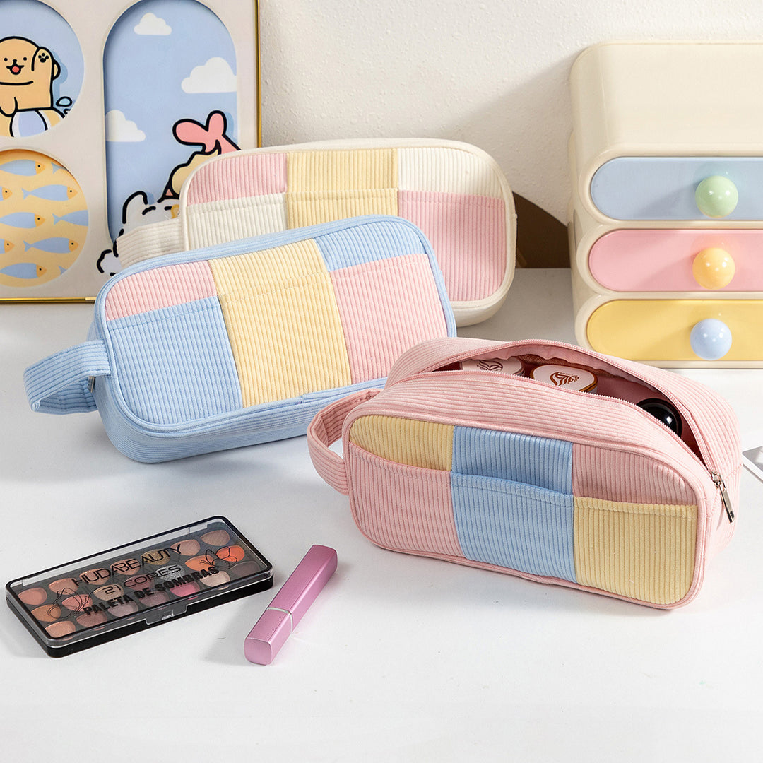Stylish Textured Zippered Pencil Case Bowlift