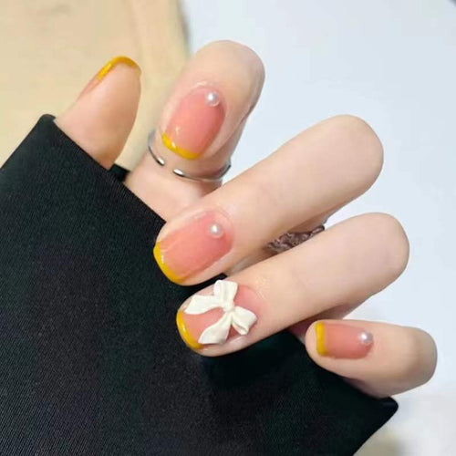 Stylish art nails with 3D flower accents Bowlift